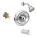 Moen Chateau Pressure Balanced Tub & Shower Faucet w/ Rough-in Valve & Posi-Temp, Rubber in Gray | 2.5 H x 2.5 W in | Wayfair KTSCH-P-TL2369EPCR