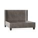 My Chic Nest Bren Standard Bed Upholstered/Velvet/Polyester/Faux leather/Cotton/Linen in Gray | 60 H x 60 W x 77.8 D in | Wayfair 552-103-1120-F
