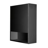 LACAVA Kubista Surface Mount Framed 1 Door Medicine Cabinet w/ 2 Adjustable Shelves Wood in Black | 24 H x 18 W x 7 D in | Wayfair KUB-ST-18L-86
