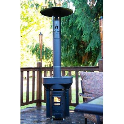 Q-Stoves Outdoor 100,000 BTU Wood Pellets Patio Heater in Black | 76 H x 24 W x 24 D in | Wayfair Q05C