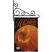 Breeze Decor Jack O Lantern 2-Sided Polyester 1'7 x 1'1 ft. Flag set in Black/Brown/Red | 18.5 H x 13 W x 1 D in | Wayfair