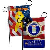 Breeze Decor American Marine Family Honor - Impressions Decorative Support Our Troops 2-Sided 19 x 13 in. Garden Flag in Red/Gray/Blue | Wayfair