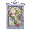Breeze Decor Hummingbird w/ Trumpet Flowers 2-Sided Polyester 18 x 13 in. Flag Set in Gray | 18.5 H x 13 W in | Wayfair