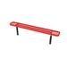UltraPlay Gaviota Steel Picnic Outdoor Bench Metal in Red | 18.12 H x 72 W x 12 D in | Wayfair 942S-V6-RED