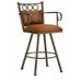 Iron Mountain Waterson 30" Bar Stool Upholstered/Leather/Metal/Faux leather in Black/Brown | 44 H x 23 W x 18 D in | Wayfair 3604330