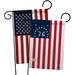 Breeze Decor Bennington - Impressions Decorative USA Applique 2-Sided 19 x 13 in. Garden Flag in Black/Blue/Gray | 18.5 H x 13 W in | Wayfair