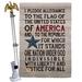 Breeze Decor Pledge Of Allegiance 2-Sided Polyester 4 x 3 ft. Flag Set in Gray | 40 H x 28 W x 4 D in | Wayfair BD-PA-HS-111085-IP-BO-02-D-US18-SB