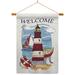 Breeze Decor Lighthouse Shore 2-Sided Polyester 40" x 28" Flag Set in Gray | 40 H x 28 W x 1 D in | Wayfair BD-BN-HS-106063-IP-BO-03-D-US12-BD