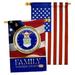 Breeze Decor 2 Piece US Armed Forces Family Honor Impressions Decorative 2-Sided 40 x 28 in. House Flag Set in Red/Blue | 40 H x 28 W in | Wayfair