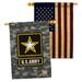 Breeze Decor 2 Piece US Army Camoflash Impressions Decorative 2-Sided Polyester 40 x 28 in. House Flag Set in Black | 40 H x 28 W in | Wayfair