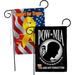 Breeze Decor POW/MIA - Impressions Decorative Support Our Troops 2-Sided 19 x 13 in. Garden Flag in Black/Blue/Gray | 18.5 H x 13 W in | Wayfair