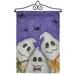 Breeze Decor 3 Ghosts 2-Sided Polyester 13 x 19 in. Flag Set in Blue/Gray | 18.5 H x 13 W x 1 D in | Wayfair BD-HO-GS-112055-IP-BO-02-D-US12-SB