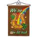 Breeze Decor We're a Wee Bit Irish Impressions Decorative 2-Sided Polyester 19 x 13 in. Flag Set in Brown/Orange | 18.5 H x 13 W x 1 D in | Wayfair