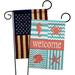 Breeze Decor Collage 2-Sided Polyester 18.5" H x 13" W 2 Piece Garden Flag Set in Gray/Green/Red | 18.5 H x 13 W in | Wayfair