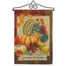 Breeze Decor Blessings Turkey Impressions Decorative 2-Sided Polyester 19 x 13 in. Flag Set in Brown | 18.5 H x 13 W x 1 D in | Wayfair