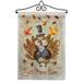 Breeze Decor Eat More Impressions Decorative 2-Sided Polyester 19 x 13 in. Flag Set in Brown | 18.5 H x 13 W x 1 D in | Wayfair