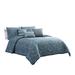 Foundry Select Comforter Set Cotton/Jersey Knit/T-Shirt in Blue | Queen Comforter + 6 Additional Pieces | Wayfair CB0A4F6E599D401799630E13AA142324