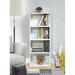 Superior & Young Trading Inc. Etagere 17" W Standard Bookcase Wood in White/Black | 45 H x 17 W x 11.5 D in | Wayfair CB-40 WHT