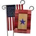 Breeze Decor One Star Service - Impressions Decorative American Applique 2-Sided 19 x 13 in. Garden flag in Brown/Red | 18.5 H x 13 W in | Wayfair