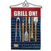 Breeze Decor Grill on Impressions Decorative 2-Sided Polyester 19 x 13 in. Flag set in Blue | 18.5 H x 13 W x 1 D in | Wayfair