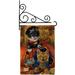 Breeze Decor Halloween Kittens 2-Sided Polyester 1'7 x 1'1 ft. Flag set in Black/Brown/Red | 18.5 H x 13 W x 1 D in | Wayfair