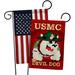 Breeze Decor Devil Dog - Impressions Decorative American Applique 2-Sided Polyester 19 x 13 in. Garden flag in Red | 18.5 H x 13 W in | Wayfair