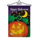 Breeze Decor Halloween Night 2-Sided Polyester 13 x 19 in. Flag Set in Black/Orange | 18.5 H x 13 W x 1 D in | Wayfair