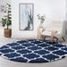 Blue/Navy 94.49 x 1.77 in Area Rug - Etta Avenue™ Jasmyn Geometric Shag Navy/White Area Rug, Polypropylene | 94.49 W x 1.77 D in | Wayfair