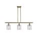 Everly Quinn Polla 3 - Light Kitchen Island Linear Pendant Glass, Crystal in Yellow | 4.75 H x 36 W x 5 D in | Wayfair