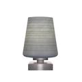 Latitude Run® Luna 1-Light Table Lamp Glass/Metal in Gray | 8.75 H x 6 W x 6 D in | Wayfair D5CF8B3CB76E4BA2B0D8E1A3DDA1B077