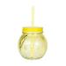 Gracie Oaks Ollegard Lemon 14 oz. Glass Mason Jar Glass in Yellow | 6.75 H x 4 W in | Wayfair 759B9C01BB9344CFB23C1AF1075B0B3A