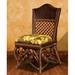 Rosalind Wheeler Stennett Dining Chair Upholstered/Wicker/Rattan/Fabric in Black | 38.75 H x 24 W x 21.75 D in | Wayfair