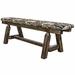 Loon Peak® Homestead Collection Blend Bench Polyester/Wood in Brown/Green | 18 H x 60 W x 19 D in | Wayfair 691CB0C4520544E490E0B4F60FCFCE17