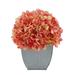 Gracie Oaks Hydrangea Floral Arrangements in Vase Fabric in Red | 11 H x 10 W x 10 D in | Wayfair 2B17FD259D7543FCB45C8815BB30A594