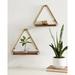 Everly Quinn 2 Piece Triangle Accent Shelf Wood in Yellow/Brown | 10.5 H x 12 W x 4 D in | Wayfair 6D296ADBEBEE47FE9D5C3982F6912CD7