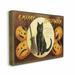 The Holiday Aisle® 'A Merry Halloween Pumpkins & Black Cat Seasonal Holiday Design' by Daphne Polselli - Painting Print Canvas/ in Orange | Wayfair