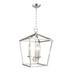 Everly Quinn 3 - Light Lantern Geometric Chandelier Metal in Gray | Wayfair 139555AEF96544F9BD80F78A6A794A45