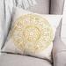 Bungalow Rose Outdoor Square Pillow Cover & Insert Polyester/Polyfill blend in Yellow | 20 H x 20 W x 1.5 D in | Wayfair