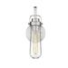 Latitude Run® Aarryn 1 - Light Dimmable Armed Sconce Glass/Metal in Gray | 14.5 H x 5.5 W x 5.75 D in | Wayfair AF80C10F9D364E7EB7685DEFDAADC62D