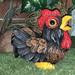 HomeStyles Country Critters Rooster "Lucky" Whimsical Garden Statue Resin/Plastic in Black/Brown | 10.5 H x 8.5 W x 8.5 D in | Wayfair 76514