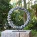 Dovecove Zeke Slate Ring on Stand Garden Art Metal/Stone in Gray | 18 H x 16 W x 6 D in | Wayfair A4F93AC62305405BAA073DA8E7D6C877