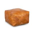 17 Stories Natumbua 22" Genuine Leather Square Pouf Ottoman Genuine Leather | 16 H x 22 W x 22 D in | Wayfair AEFDC39CE4D8406985778044DA4494FC