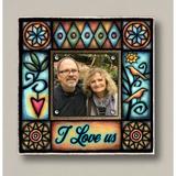 Trinx I Love Us Picture Frame in Blue/Orange | 5.25 H x 5.25 W x 0.75 D in | Wayfair FE26CF90323D4B2F80705AA1A0F75291