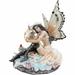 Trinx Winter Snow Butterfly Fairy w/ a Rare Unicorn on Toadstool Mushrooms Nursery Statue Resin/ in Gray/White | 7.25 H x 6.5 W x 6.25 D in | Wayfair