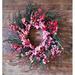 The Holiday Aisle® Snow 26" Lighted Foam/Silk Wreath Silk in Green/Red/White | 26 H x 26 W x 4 D in | Wayfair D60D11C3803F47C880EA0837CC0020FD