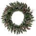 Andover Mills™ Artificial Snow Tipped Pine Wreath Traditional Faux in Green | 24 H x 24 W x 3 D in | Wayfair 2F72290257734B4897BEAB9A93F0801B