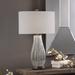 Wildon Home® Tomaz 30.25" Gray Table Lamp Set Ceramic/Linen in Brown/Gray/White | 30.25 H x 17 W x 9 D in | Wayfair