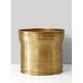 Dakota Fields Hatchett Brass Pot Planter Metal in Yellow | 12.75 H x 14 W x 14 D in | Wayfair F02201A130CD404496C5435781E5BD63