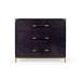 Wildwood Bruce 3 Drawer Accent Chest Wood in Black/Brown | 34.25 H x 39 W x 20 D in | Wayfair 490488
