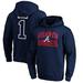 Men's Fanatics Branded Navy Atlanta Braves Father's Day #1 Dad Pullover Hoodie